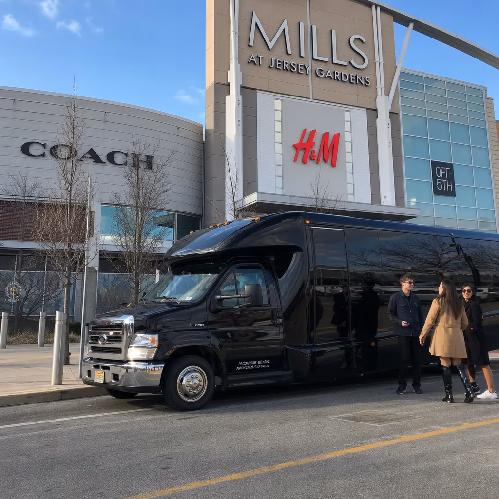 Rent a Bus to Mills at Jersey Gardens