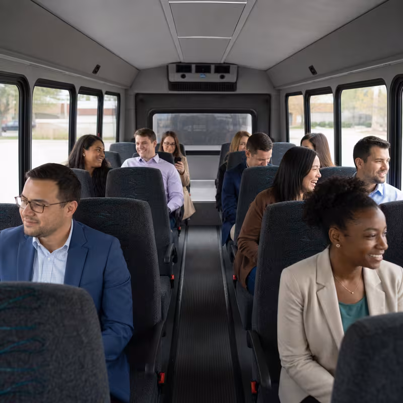 Black Mercedes Sprinter van staged for an Elizabeth Corporate Transportation group