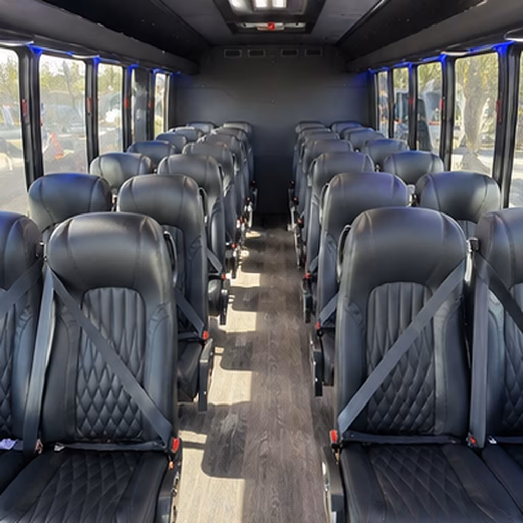 Elizabeth Airport Shuttle & Transportation party bus interior