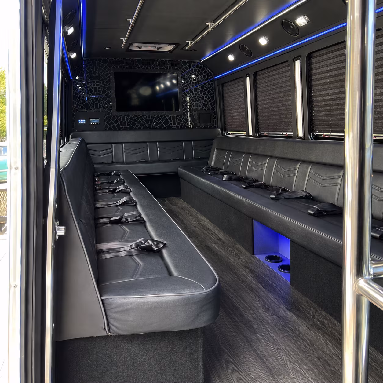 Elizabeth Private Event Transportation party bus exterior