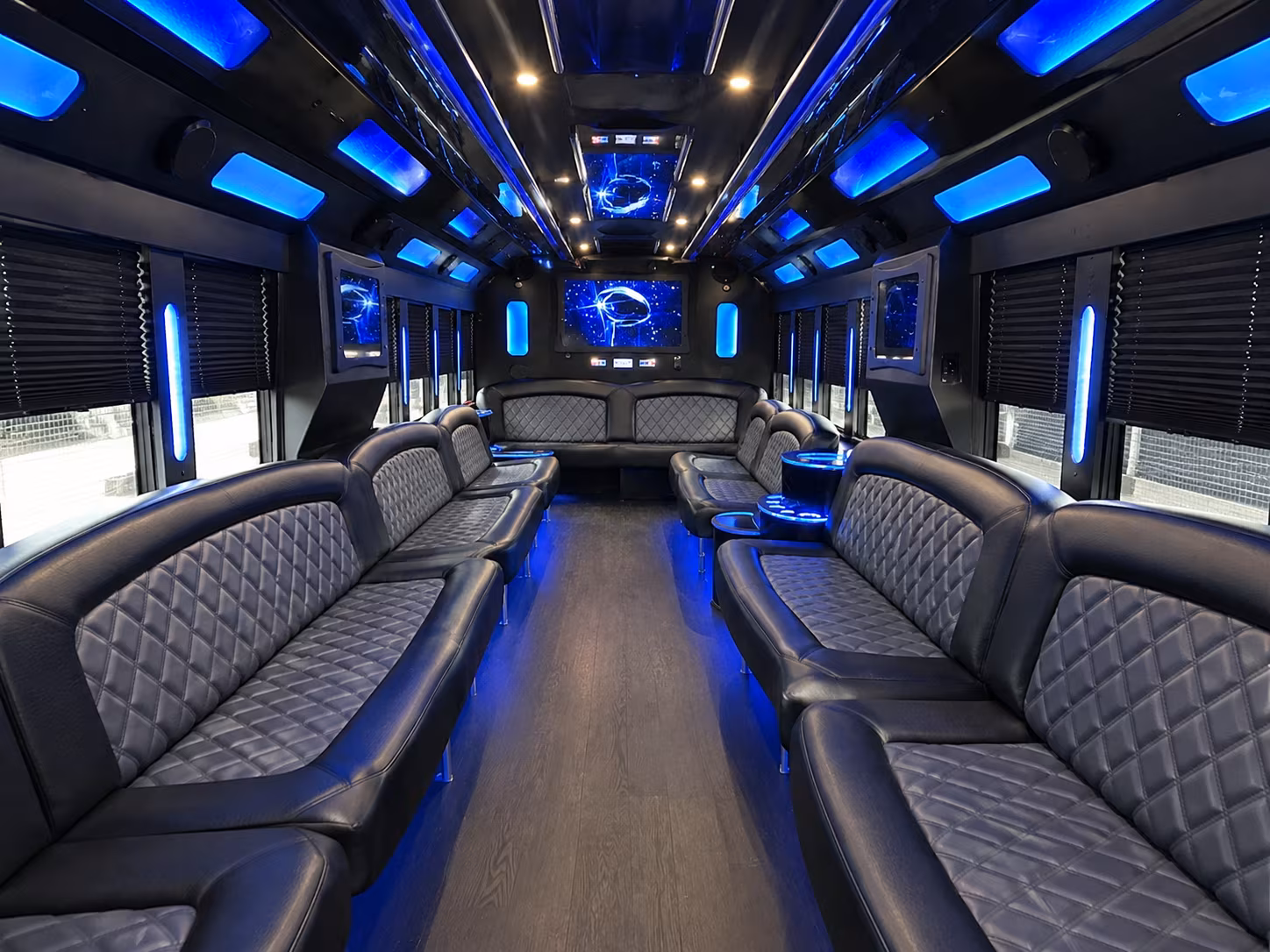 Elizabeth Prom & Homecoming Transportation party bus interior