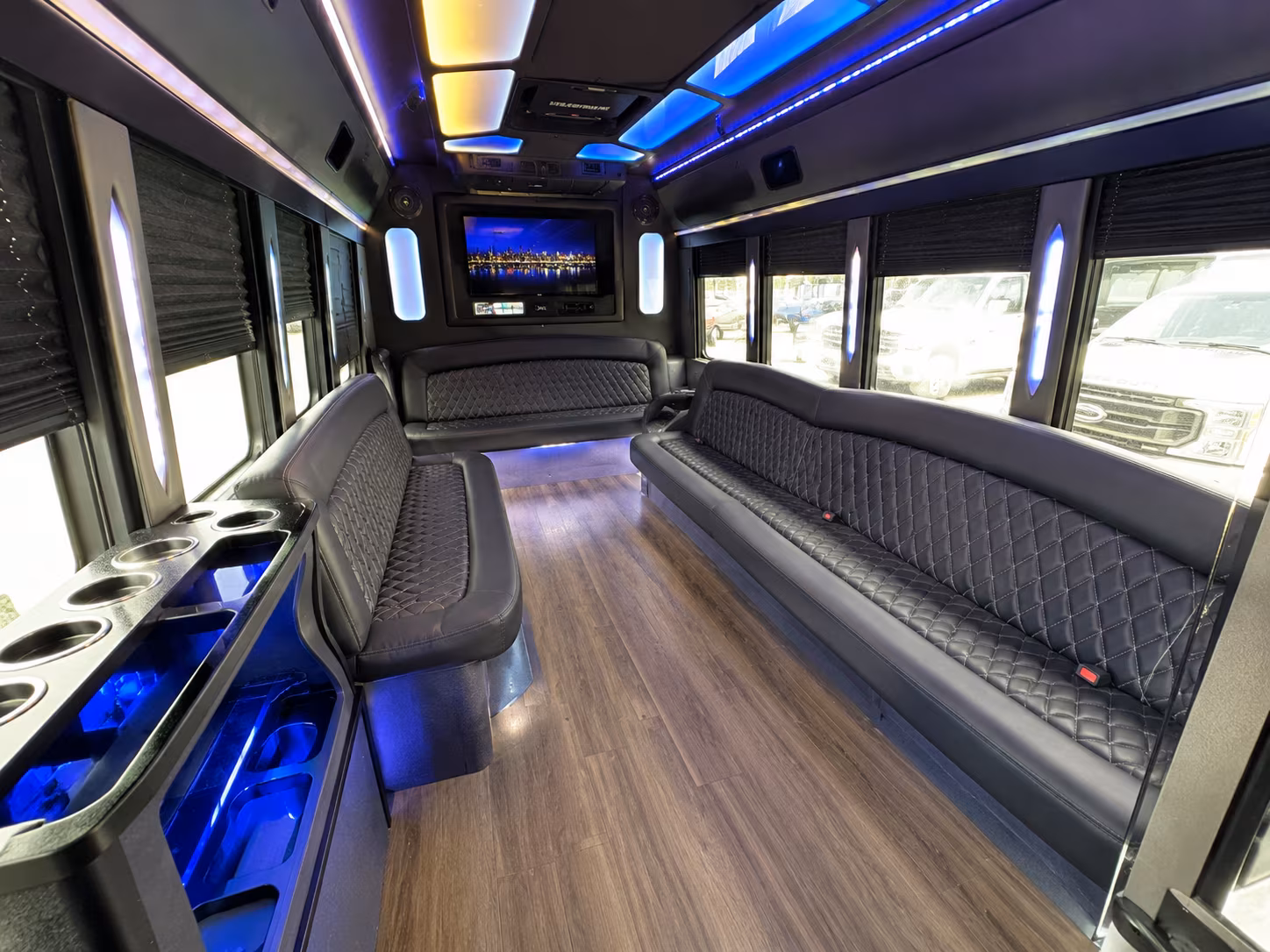 Elizabeth Sporting Event Transportation party bus exterior