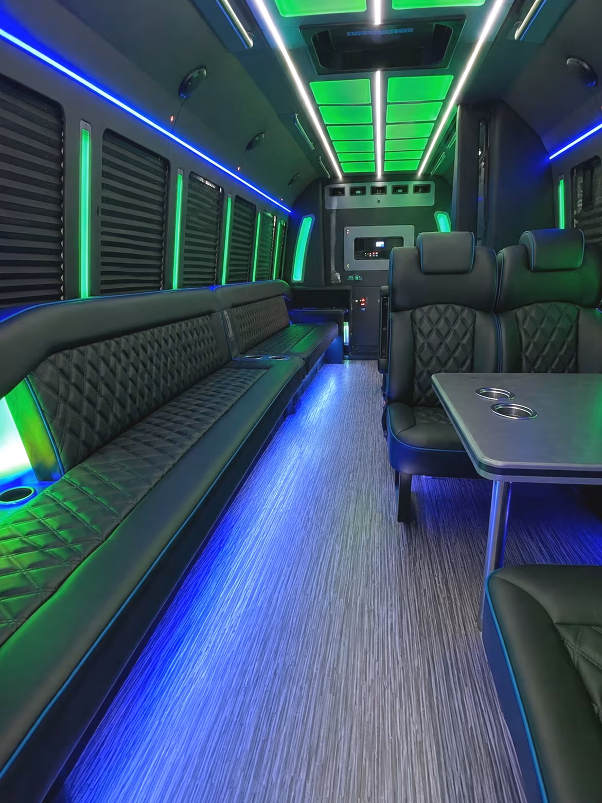 Elizabeth Sporting Event Transportation party bus interior