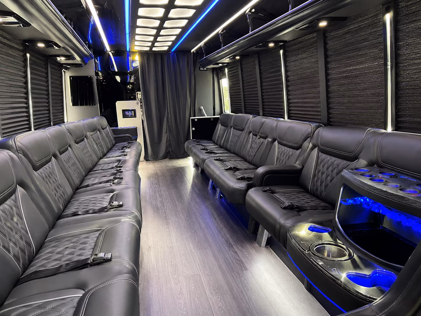 Elizabeth Winery Tour & Pub Crawl Transportation party bus interior